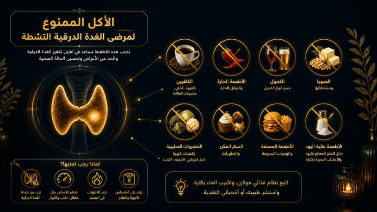 الأكل الممنوع لمرضى الغدة الدرقية النشطة