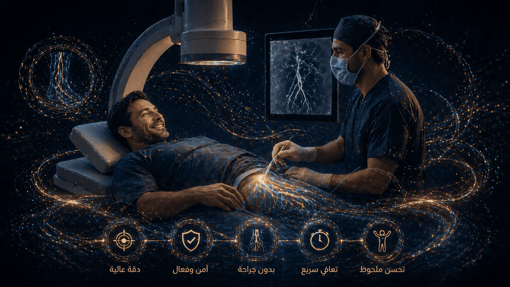 علاج التسرب الوريدي بالاشعة التداخلية