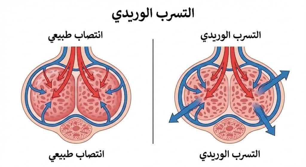 التسرب الوريدي: السبب الخفي لضعف الانتصاب وكيف يُعالَج بدون جراحة 2 التسرب الوريدي بالصور