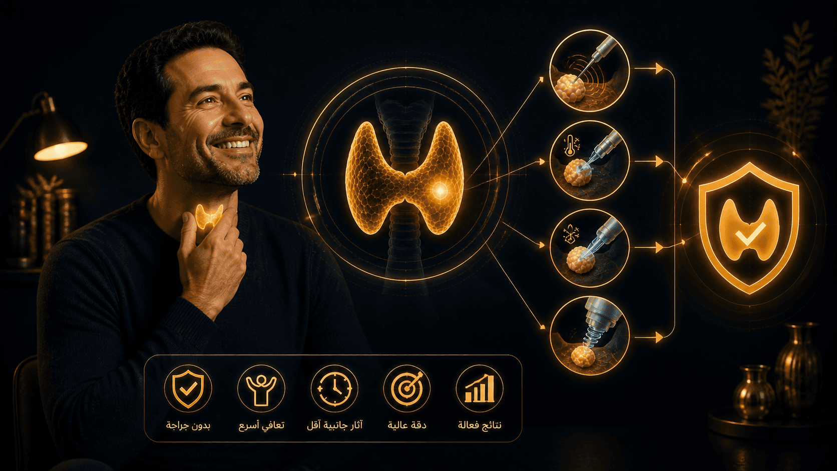 عقيدات الغدة الدرقية الصلبة: كيفية العلاج بدون جراحة؟ 1 عقيدات الغدة الدرقية الصلبة