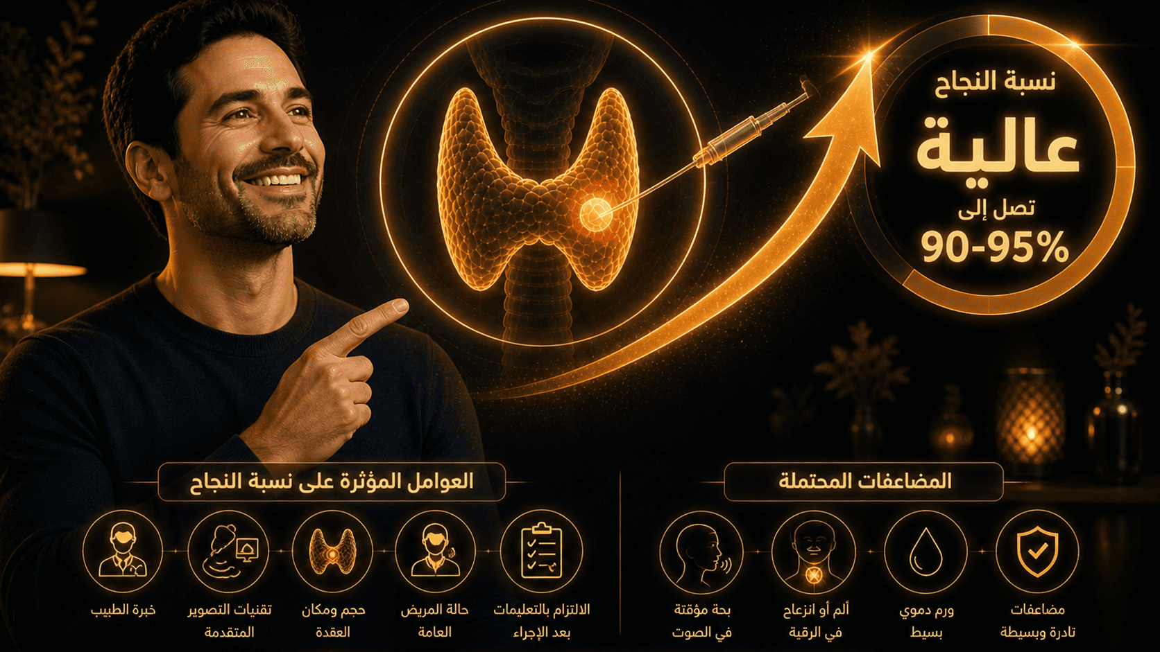 نسبة نجاح قسطرة الغدة الدرقية